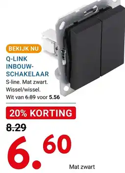 Kluswijs Q-LINK INBOUW-SCHAKELAAR aanbieding