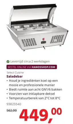 HANOS Select Cuisine Saladebar aanbieding