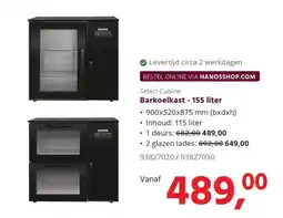 HANOS Select Cuisine Barkoelkast - 155 liter aanbieding