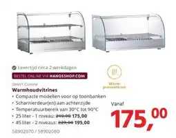 HANOS Select Cuisine Warmhoudvitrines aanbieding