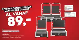 HANOS Select Cuisine Contactgrills aanbieding