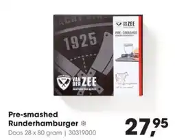 HANOS Van der Zee Pre-smashed Runderhamburger aanbieding