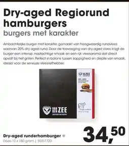 HANOS Van der Zee dry-aged regiorund hamburgers aanbieding