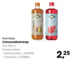 HANOS Fruit Oase Limonadesiroop aanbieding