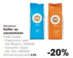 HANOS Mondiano Koffie- en cacaomixen aanbieding
