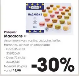 HANOS Pasquier macarons aanbieding