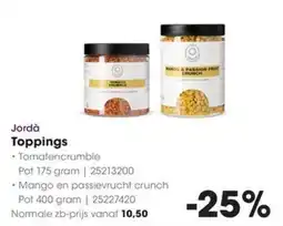 HANOS Jordà Toppings aanbieding