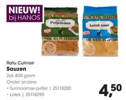 HANOS Ratu Culinair Sauzen aanbieding