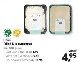HANOS Henri Rijst & couscous aanbieding