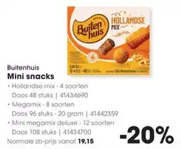 HANOS Buiten huis Mini snacks aanbieding