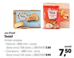 HANOS Jos Poell Toast aanbieding