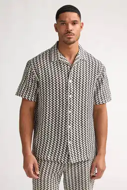 Wehkamp Petrol Industries relaxed casual overhemd ecru aanbieding