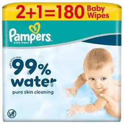Trekpleister Pampers 99% Water Babydoekjes aanbieding