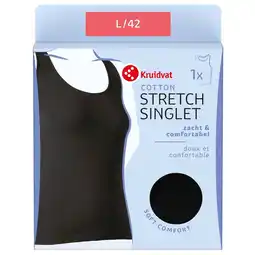 Kruidvat Kruidvat Cotton Stretch Damessinglet aanbieding