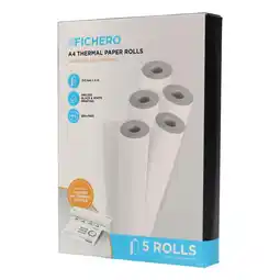Action Fichero A4 thermisch papier 5 rollen aanbieding