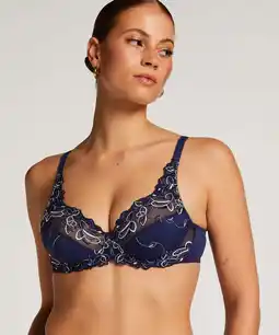Hunkemoller Hunkemöller Niet-voorgevormde beugel bh Diva Blauw aanbieding