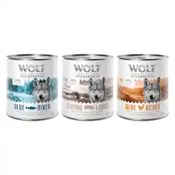 Zooplus 24x800g Mix (Kip, Varken, Vis) Wolf of Wilderness Hondenvoer aanbieding