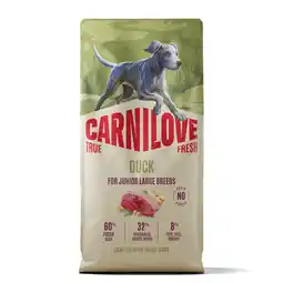 Zooplus 12 kg Carnilove True Fresh Junior Large Breeds met eend droog hondenvoer aanbieding