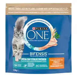 Zooplus 4 x 1,5 kg Purina One Sterilized Indoor Chicken Cam Food aanbieding