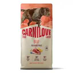 Zooplus 12 kg Carnilove True Fresh Rund adult droog hondenvoer aanbieding