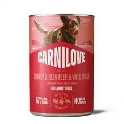 Zooplus 6x 400g Carnilove Dog in Paté Kalkoen & Rendier & Wildzwijn Natvoer voor honden aanbieding