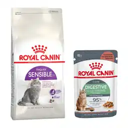 Zooplus 4kg Sensible 33 + 24x85g Digest Sensitive in Saus Royal Canin Kattenvoer aanbieding
