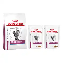 Zooplus 4kg + 12x85g natvoer Renal Special Feline Royal Canin Veterinary Kattenvoer aanbieding