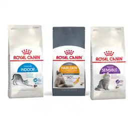 Zooplus 3x400g Sensible 33 + Hair & Skin + Indoor 27 Royal Canin Kattenvoer aanbieding