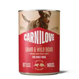 Zooplus 6x 400g Carnilove Dog in Paté Lam & Wildzwijn nat hondenvoer aanbieding