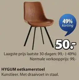 Jysk HYGUM eetkamerstoel aanbieding