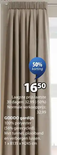 Jysk GODDO gordijn aanbieding