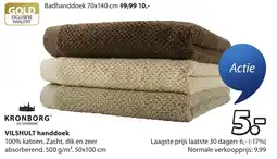 Jysk Kronborg VILSHULT handdoek aanbieding