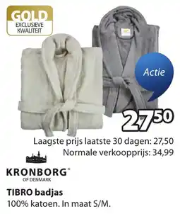 Jysk Kronborg TIBRO badjas aanbieding