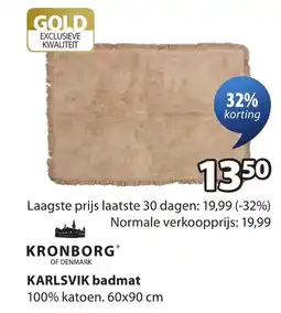 Jysk Kronborg Karlsvik badmat aanbieding