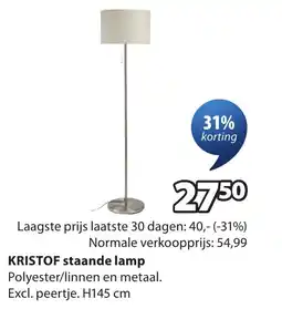 Jysk KRISTOF staande lamp aanbieding