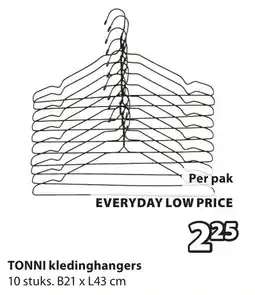 Jysk TONNI kledinghangers aanbieding