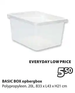 Jysk BASIC BOX opbergbox aanbieding