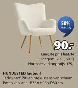 Jysk hundested fauteuil aanbieding