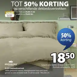 Jysk Kronborg ELMA dekbedovertrek aanbieding