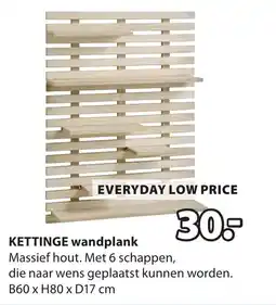 Jysk KETTINGE wandplank aanbieding