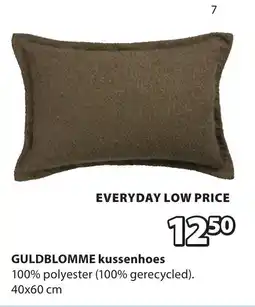 Jysk GULDBLOMME kussenhoes aanbieding