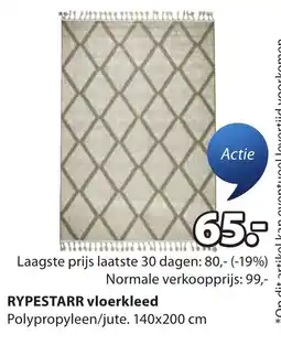 Jysk Rypestarr vloerkleed aanbieding