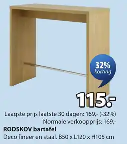 Jysk RODSKOV bartafel aanbieding