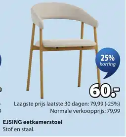 Jysk EJSING eetkamerstoel aanbieding