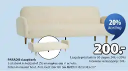 Jysk PARADIS slaapbank aanbieding