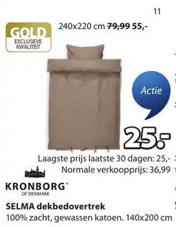 Jysk Kronborg SELMA dekbedovertrek aanbieding