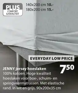 Jysk Jenny jersey hoeslaken aanbieding