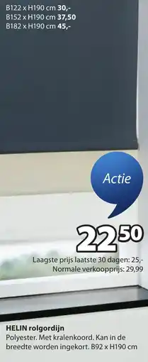 Jysk helin rolgordijn aanbieding