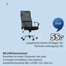 Jysk BILLUM bureaustoel aanbieding