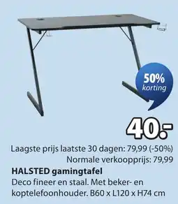 Jysk HALSTED gamingtafel aanbieding
